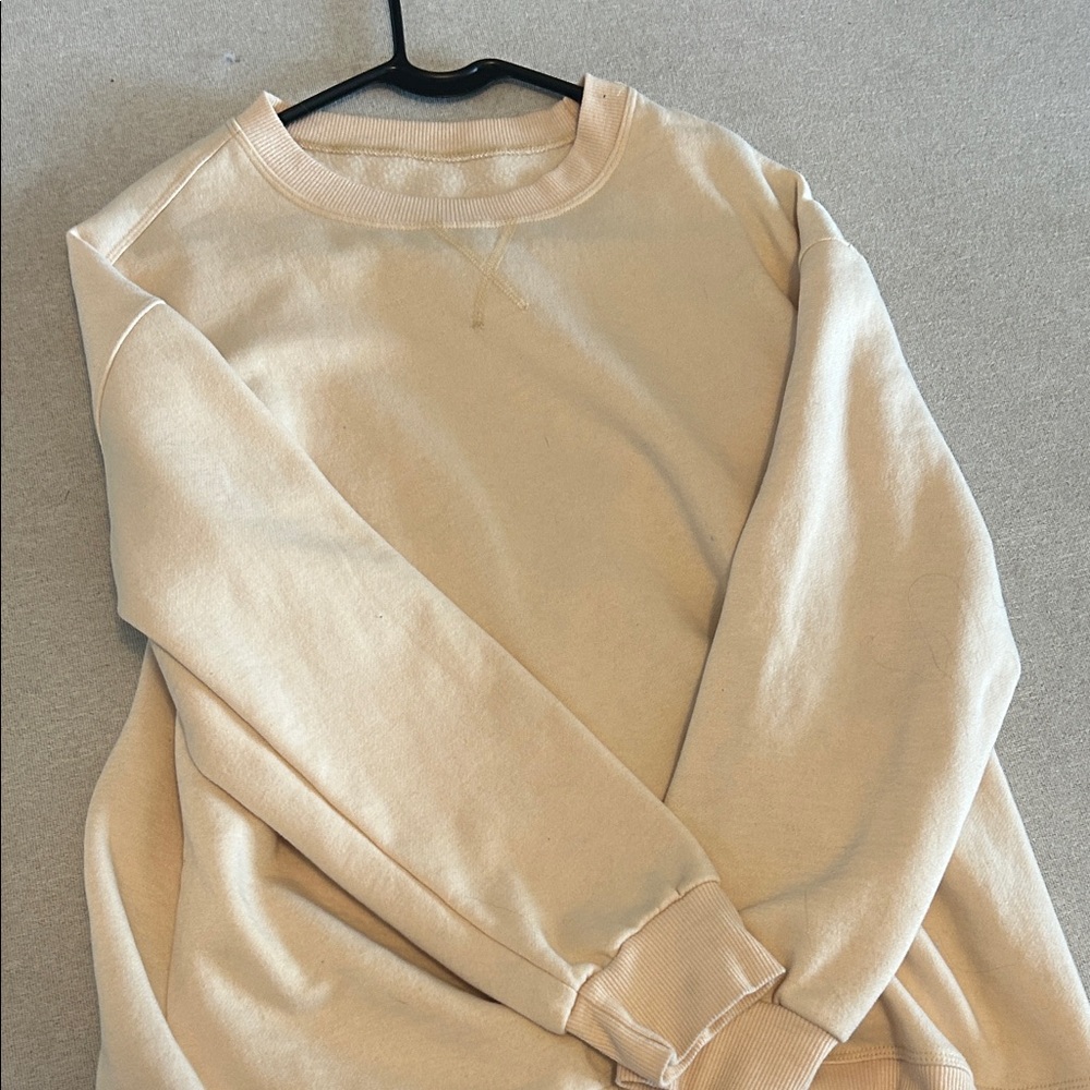SHEIN Cream Crew Neck Sweater